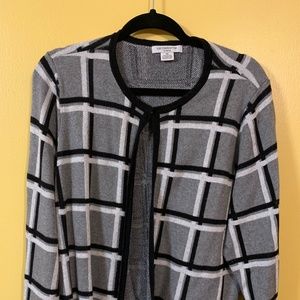 Liz Claiborne Plus Size Grid Cardigan